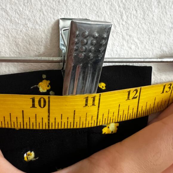 Black Floral Button Maxi Skirt Boho Cottagecore Romantic Prairie Fairycore XS - Picture 5 of 7